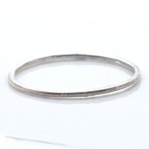 Sterling Silver Stacking Ring, Everyday Thin Plain Band Stamped 925, Layering